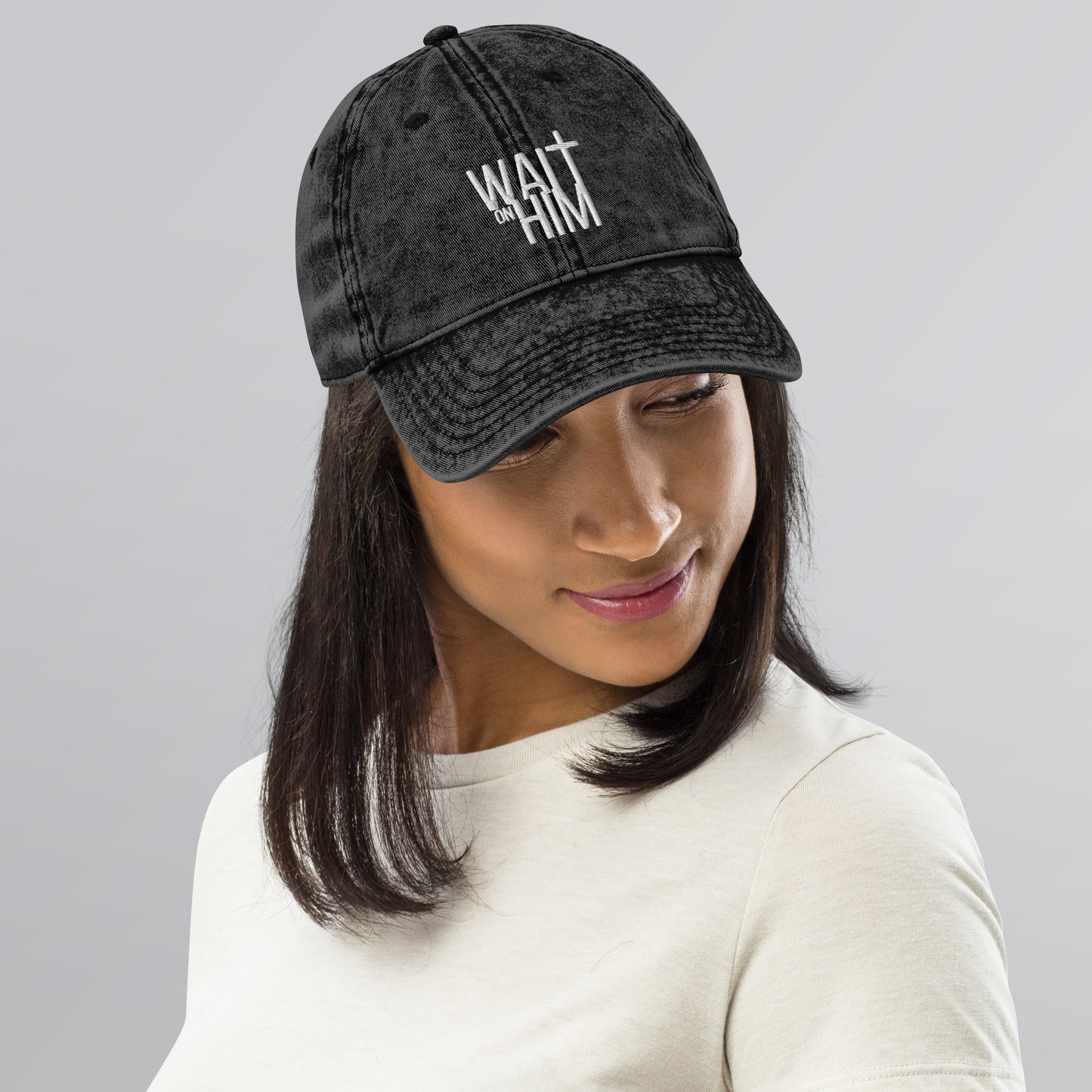 Wait on HIM Vintage Cotton Twill Cap