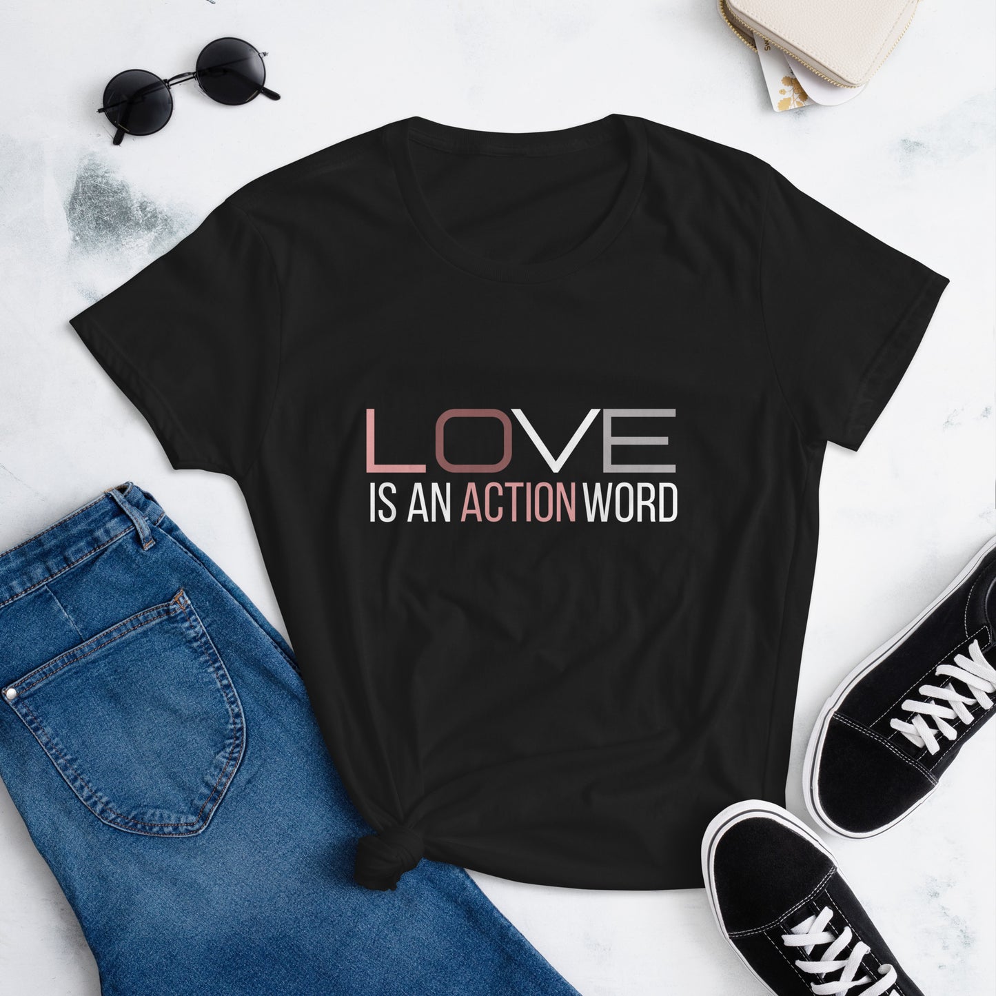 "Love is Action" Women's short sleeve t-shirt