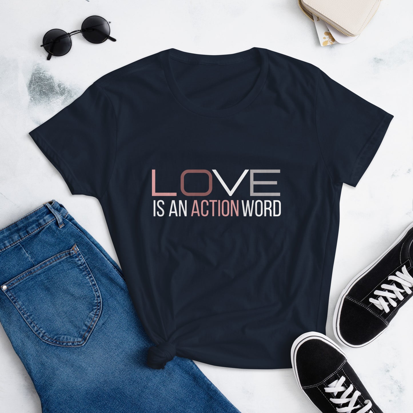 "Love is Action" Women's short sleeve t-shirt