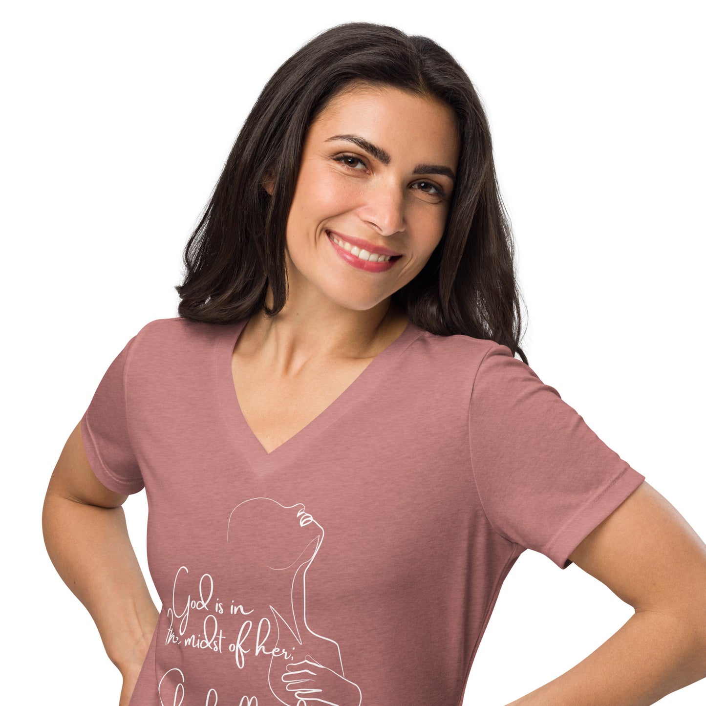 God is within! Women’s relaxed v-neck t-shirt