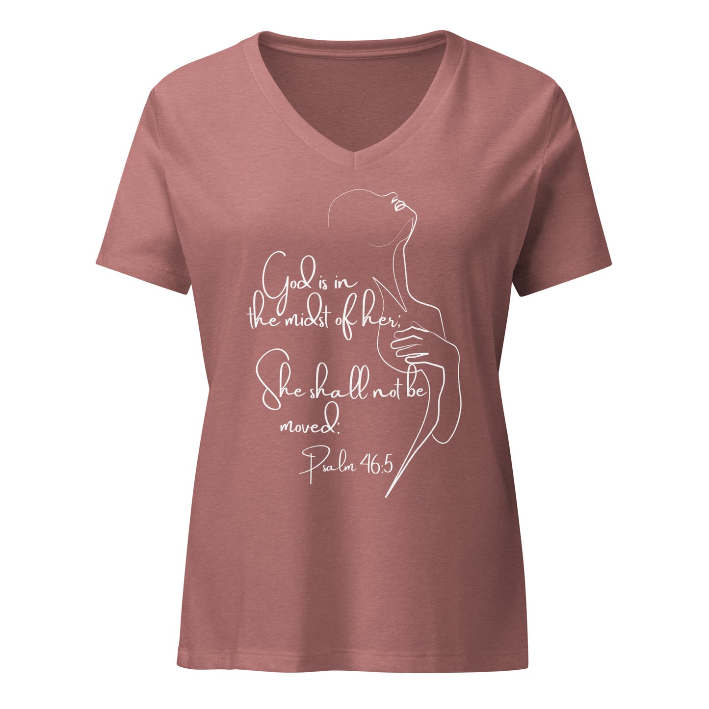 God is within! Women’s relaxed v-neck t-shirt