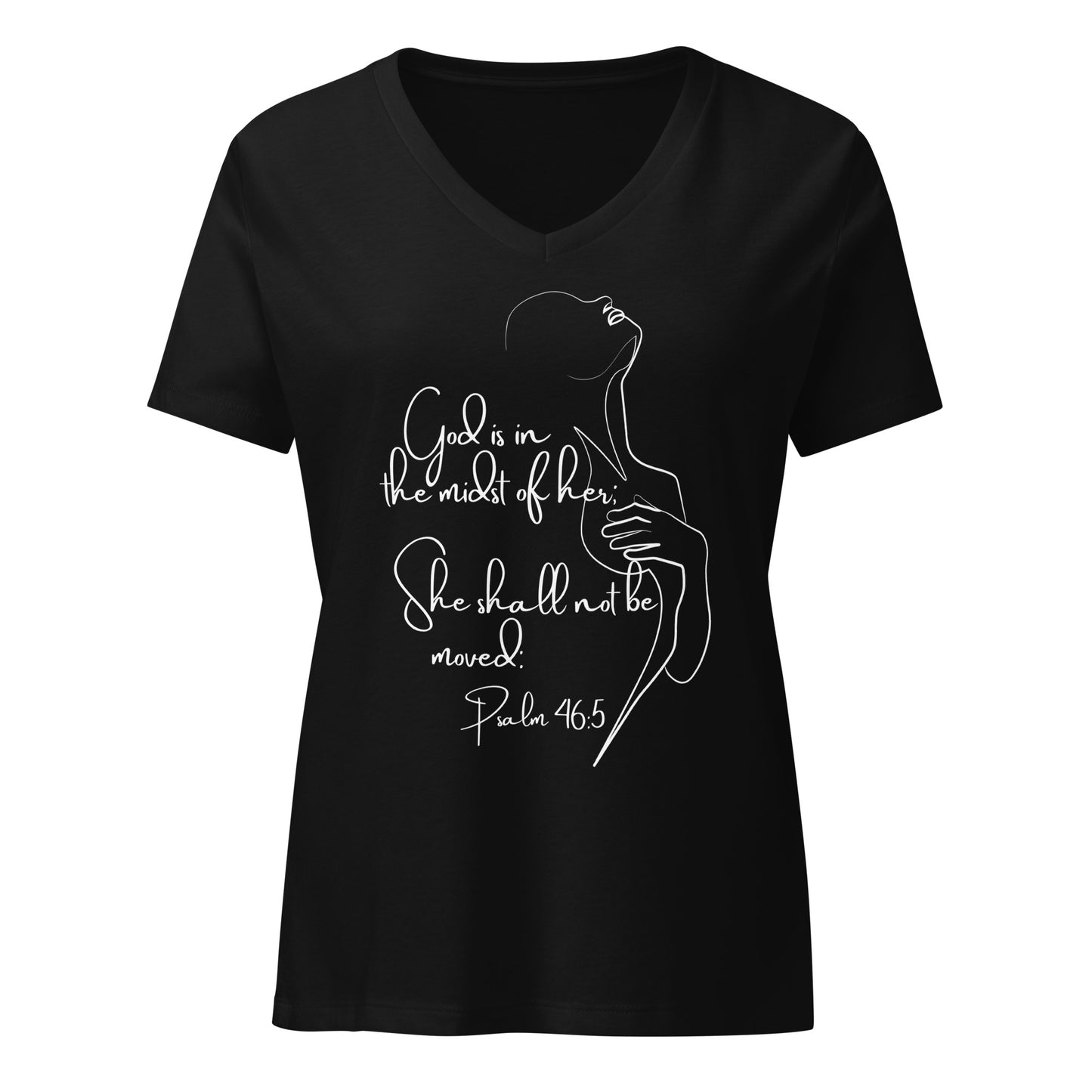 God is within! Women’s relaxed v-neck t-shirt