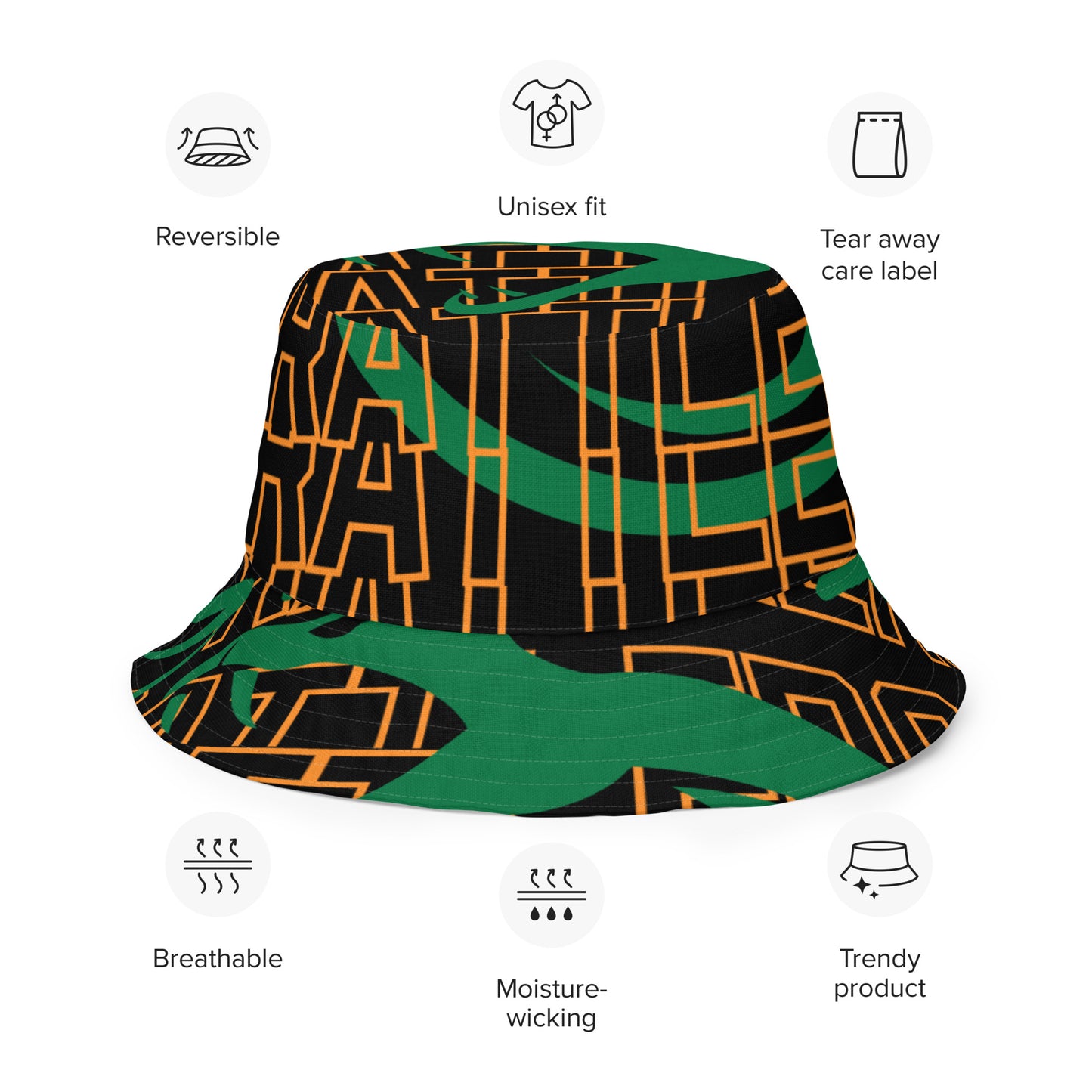 Rattlers Strike Reversible bucket hat