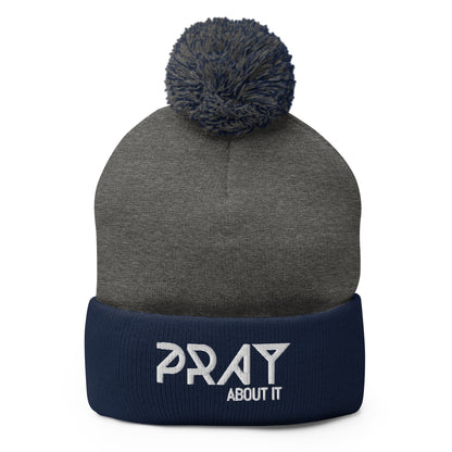 Pray About It Pom-Pom Beanie