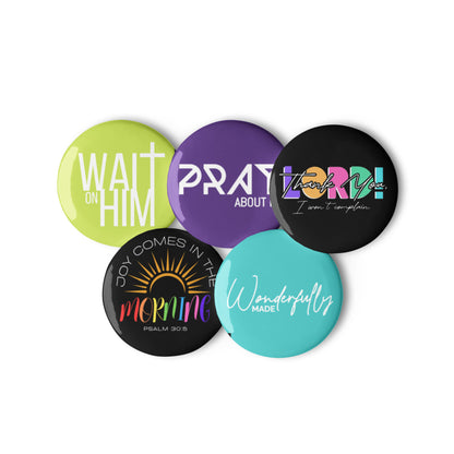 "Encouragement Pins" Set of Buttons