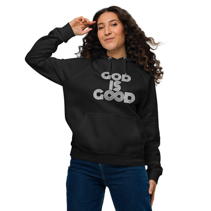 "God is Good" Unisex eco raglan hoodie