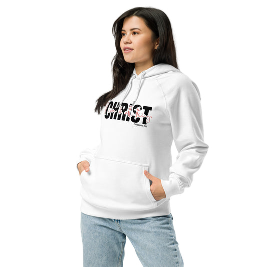 "Phil 4:13" Premium eco raglan Hoodie