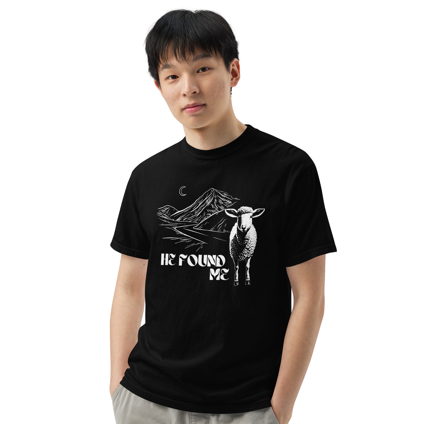 He Found Me Unisex garment-dyed heavyweight t-shirt