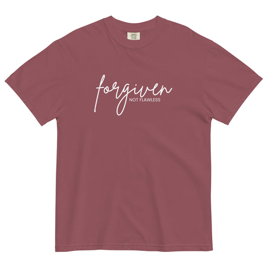 Forgiven not Flawless Unisex garment-dyed heavyweight t-shirt