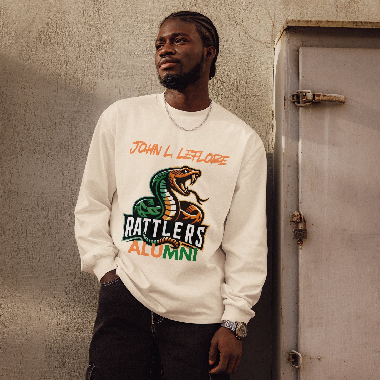 LEFLORE ALUMNI Premium heavyweight long sleeve shirt