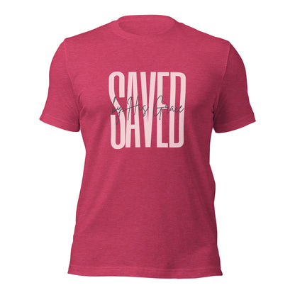 Saved by His Grace Unisex t-shirt