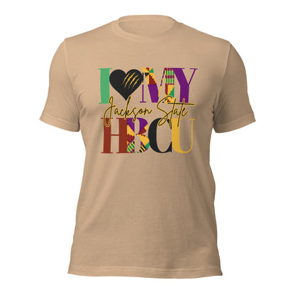 I LOVE MY HBCU: JACKSON STATE Unisex t-shirt