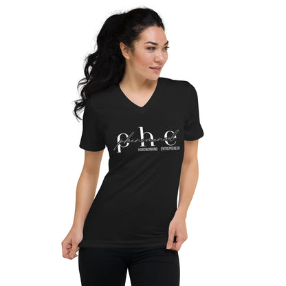 PHE-NOM Short Sleeve V-Neck T-Shirt