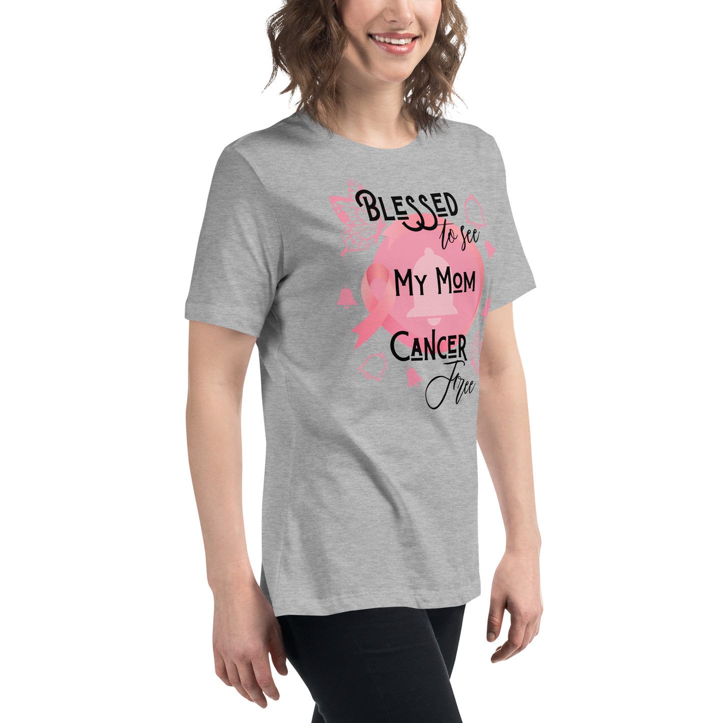 Mom Cancer Free Mom Women's Relaxed T-Shirt