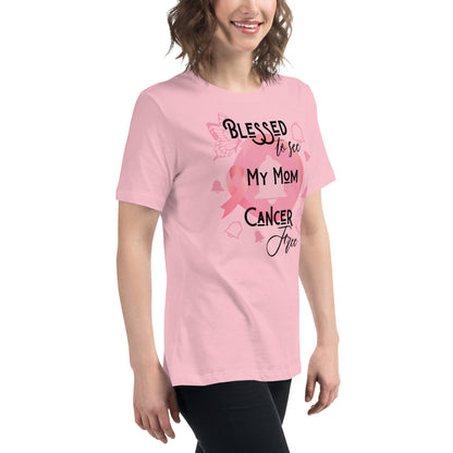 Mom Cancer Free Mom Women's Relaxed T-Shirt