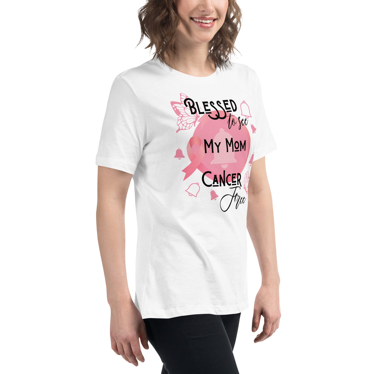 Mom Cancer Free Mom Women's Relaxed T-Shirt